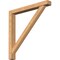 Ekena Millwork Traditional Block Smooth Bracket w/ Offset Brace, Western Red Cedar, 5 1/2"W x 46"D x 46"H BKT0604X46X46TRA05SWR - alternate 1